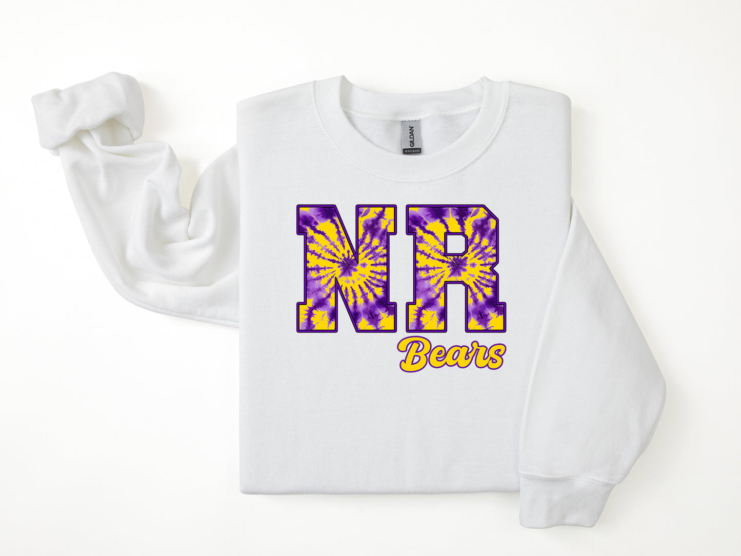 North Royalton Tie Dye Varsity Letters Crewneck