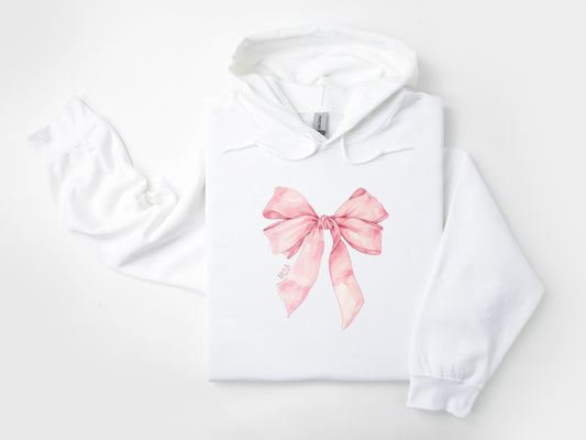 NRDA Ballerina Ribbon Coquette Bow Hoodie