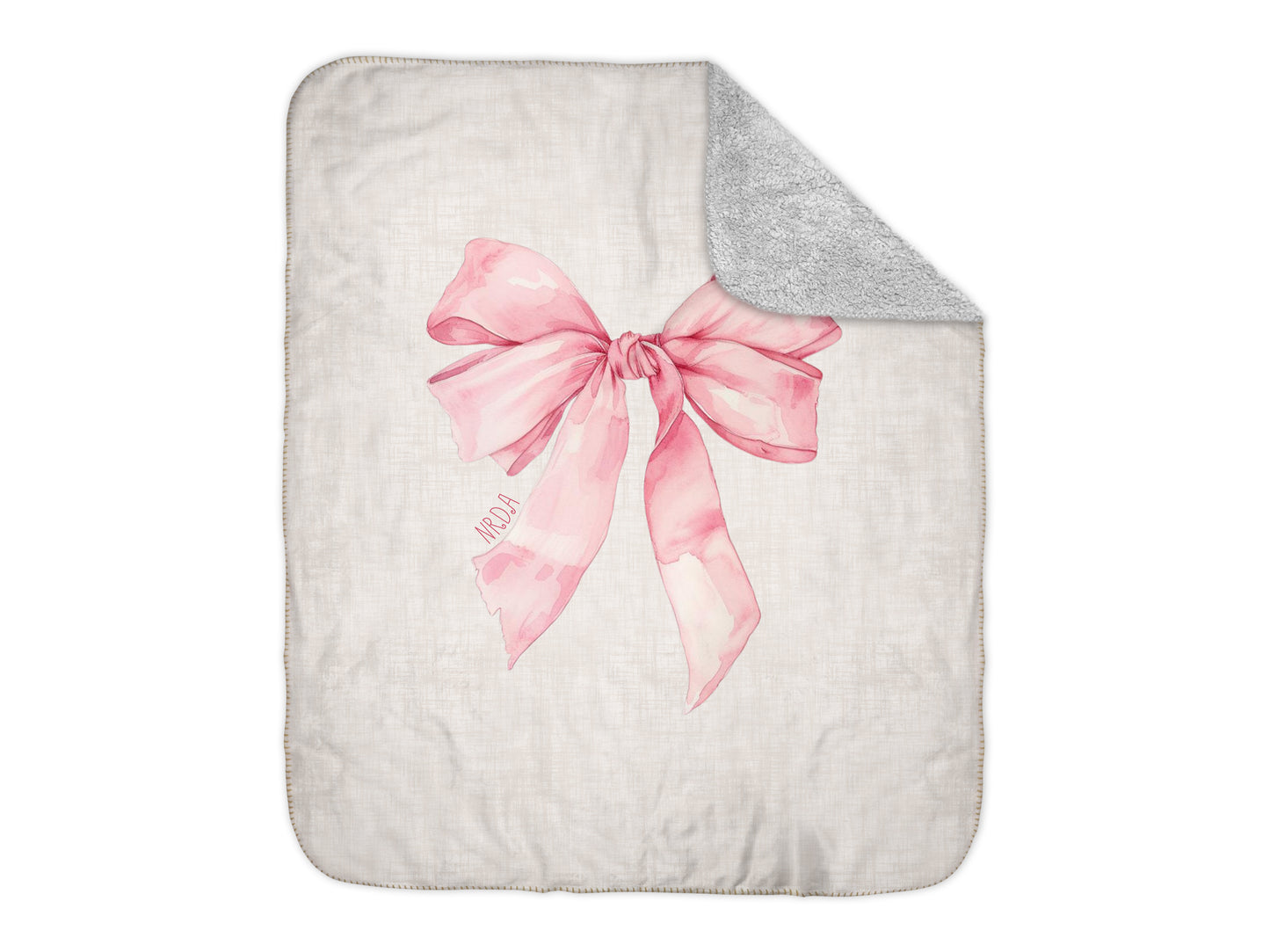 NRDA Ballerina Ribbon Coquette Bow Blanket