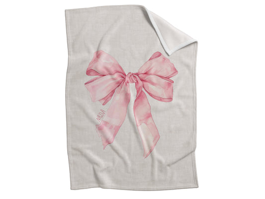 NRDA Ballerina Ribbon Coquette Bow Blanket