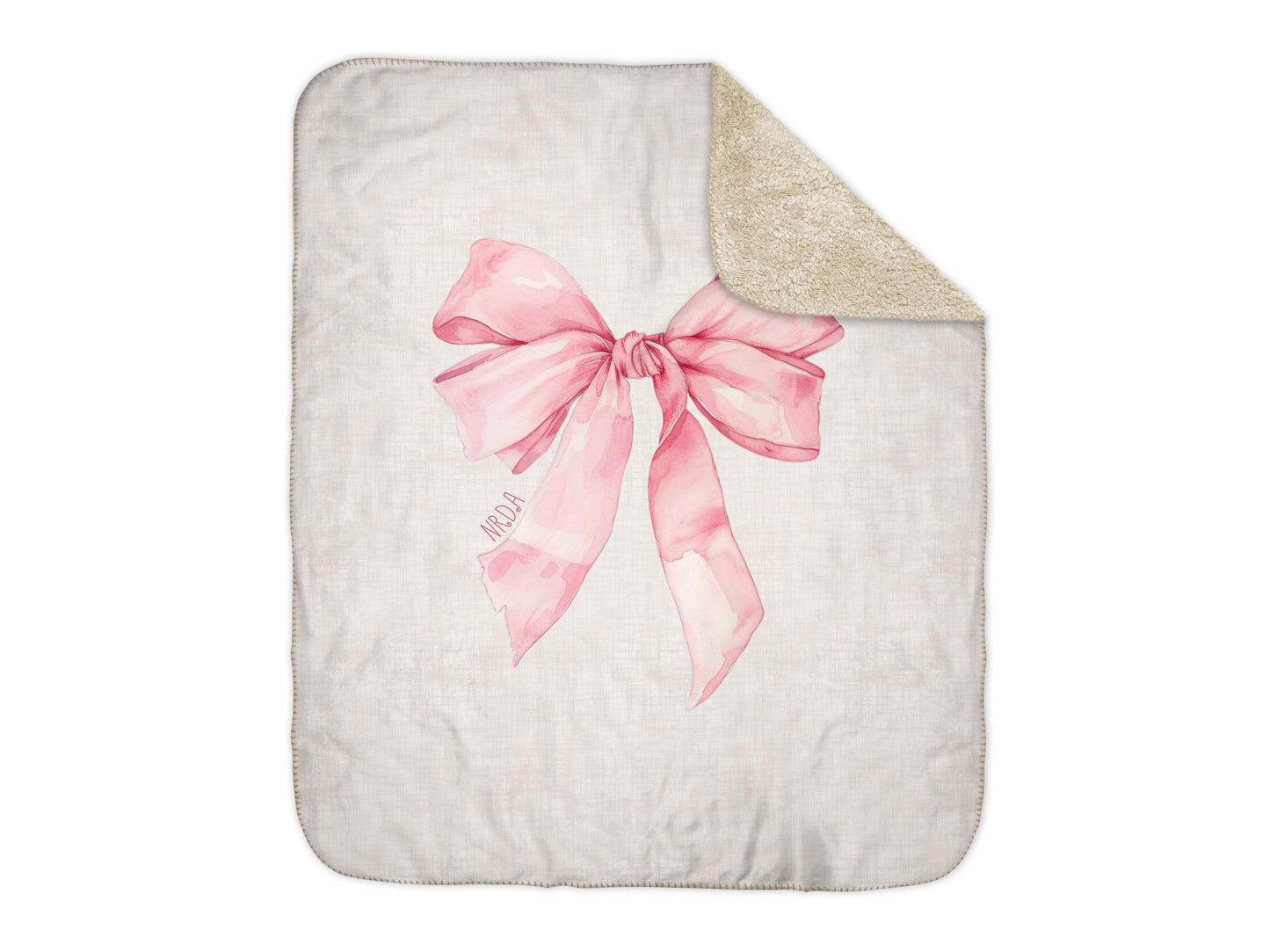 NRDA Ballerina Ribbon Coquette Bow Blanket