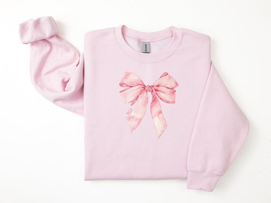 NRDA Ballerina Ribbon Coquette Bow Crewneck