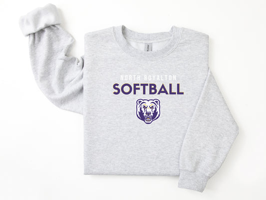 North Royalton Softball W/ Bear Crewneck