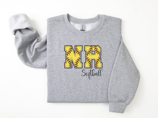 North Royalton Varsity Letter Softball Crewneck