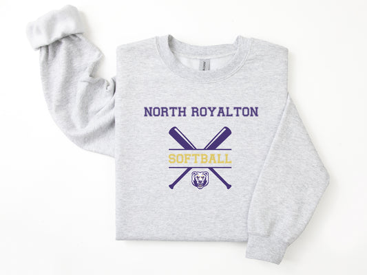 North Royalton Softball Bats Crewneck