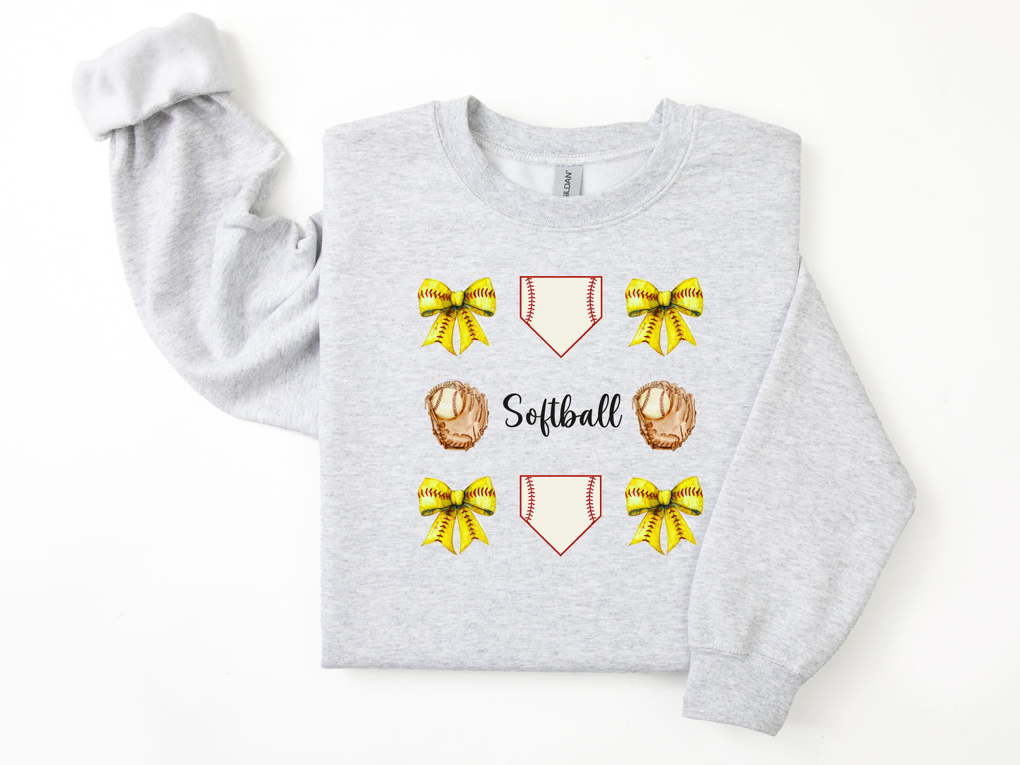 North Royalton Softball Coquette Bow Crewneck