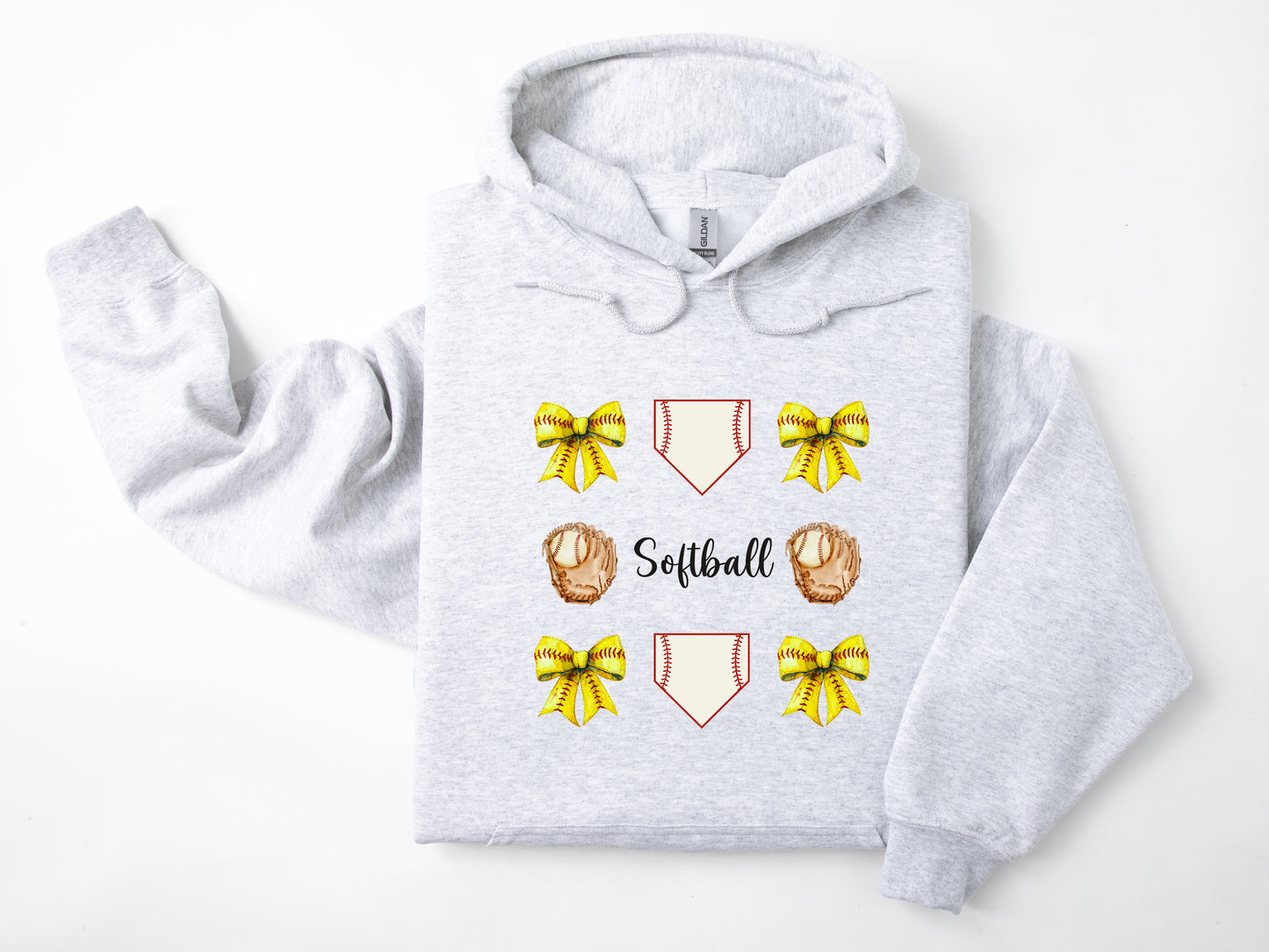 North Royalton Softball Coquette Bow Hoodie