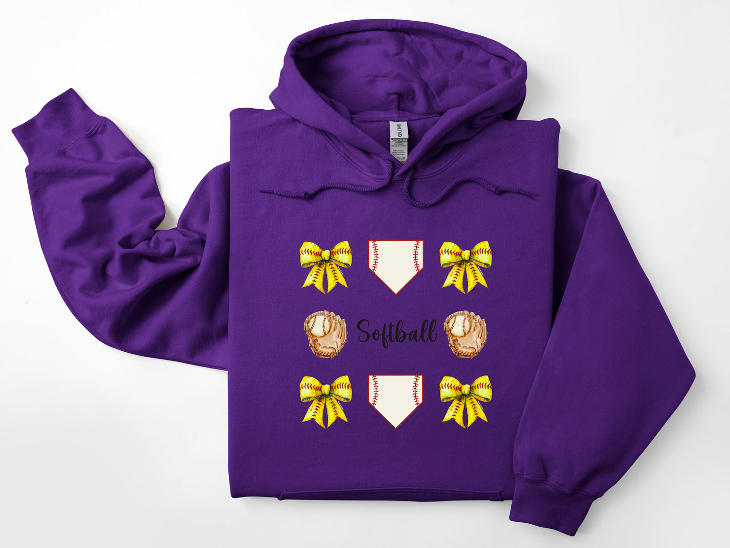 North Royalton Softball Coquette Bow Hoodie