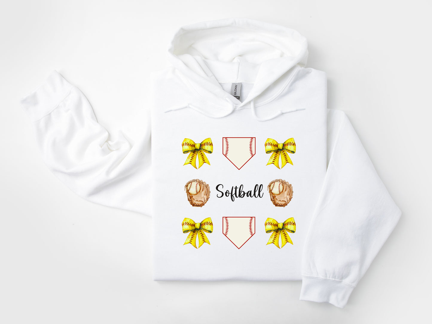 North Royalton Softball Coquette Bow Hoodie